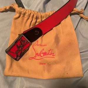 Christian LouBoutin Ricky Cut-To-Size Leather Belt